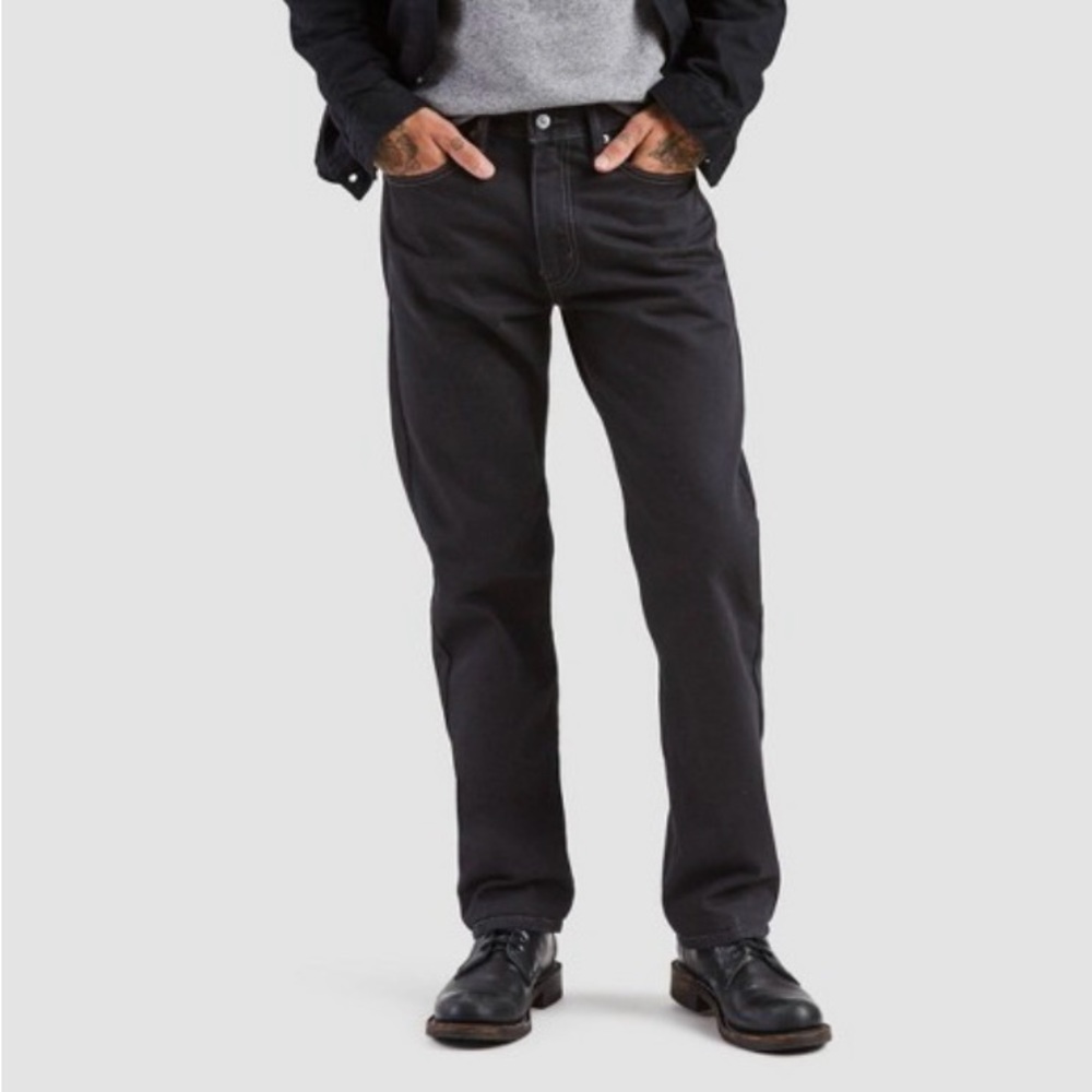 Levi’s men’s black 505 straight leg jeans